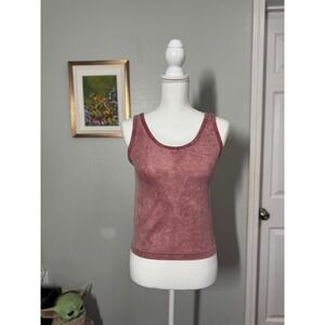 Hot Kiss Mauve Ribbed Tank Top 1X/2X y2k 2000s workout clothing